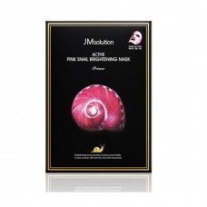 Листовая маска с муцином розовой улитки JMSolution Active Pink Snail Brightening Mask